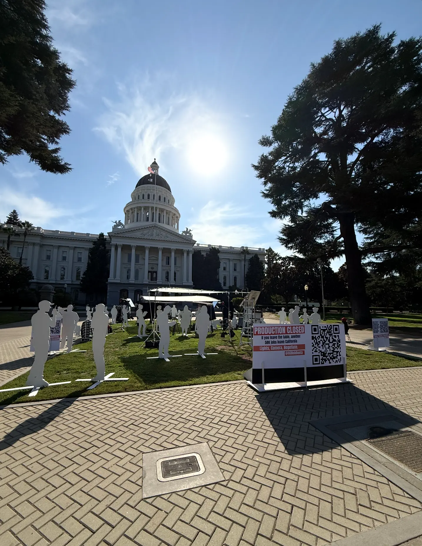 Empty Sets installation on the California State Capitol lawn